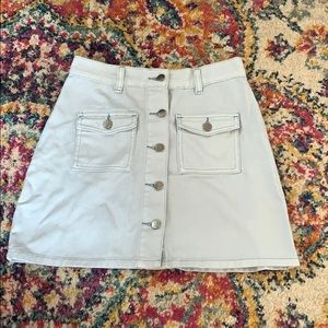 Mink pink denim skirt